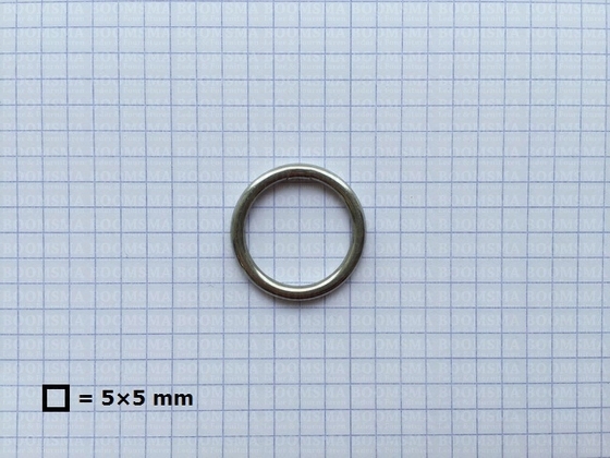 Ring rond RVS ofwel O-ring zilver 20 mm × Ø 3 mm  - afb. 3