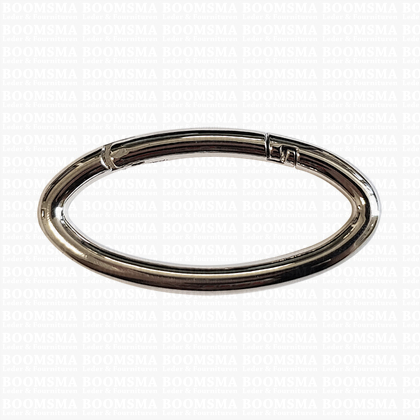 Ring-veermusketon zilver binnenkant Ø 60 mm ovaal  - afb. 1
