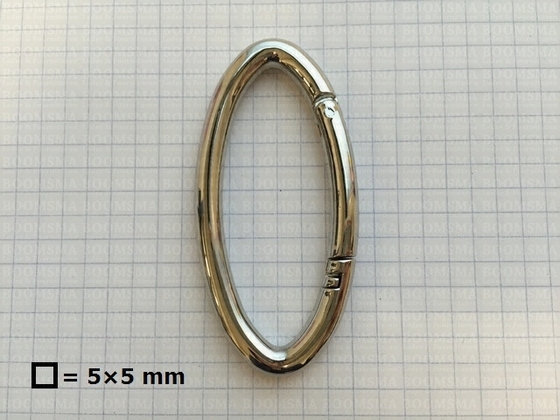 Ring-veermusketon zilver binnenkant Ø 60 mm ovaal  - afb. 2