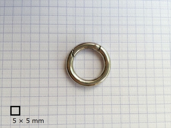 Ring-veermusketon zilver binnenkant Ø 16 mm  - afb. 2