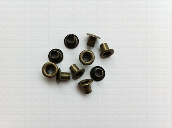 Nestelringen: Ringen voor ringslagstempel lichtbrons Ring 3/16 inch klein, 8 × 4 × 6 mm (kraag × gat × hoogte) (per 100) - afb. 2