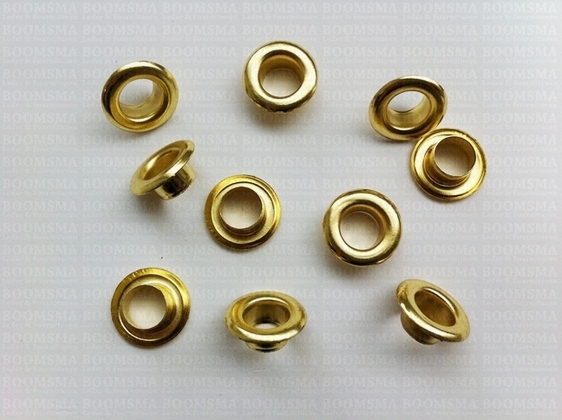 Nestelringen: Ringen voor ringslagstempel goud Ring 5/16 inch groot, 15 × 8 × 6 mm (kraag × gat × hoogte) (per 100) - afb. 2