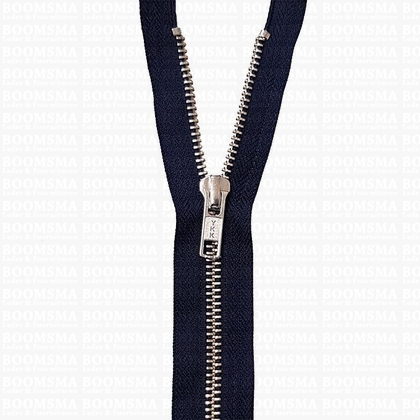 Rits diverse blauw YKK metaal zilverkleurige tandjes 20 cm (breedte tandjes 6 mm) - afb. 1