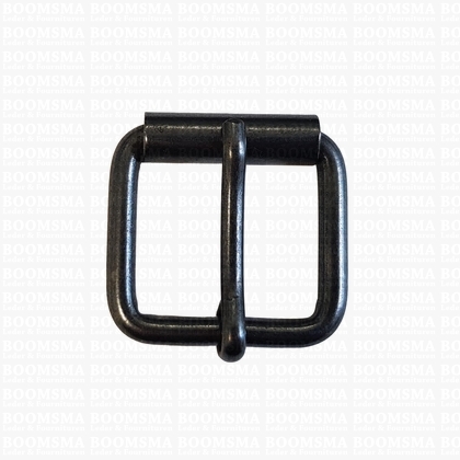 Rolgesp dik donkerbrons /antraciet 30 mm ceintuurgesp met rol - afb. 1