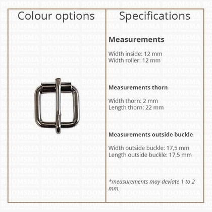 Rolgesp dun zilver 12 mm, Ø 2,0 mm  - afb. 3