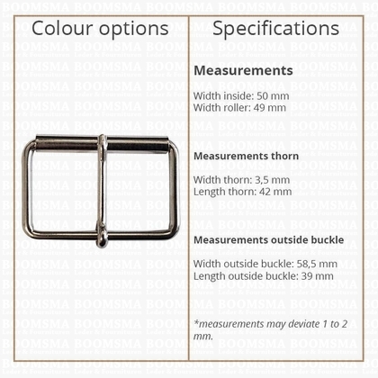 Rolgesp dun zilver 50 mm, Ø 4,0 mm  - afb. 3