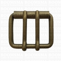 Rolgesp met dubbele doorn 40 mm lichtbrons
