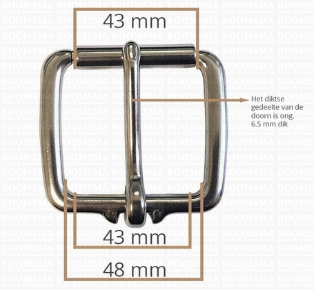 Rolgesp breed RVS  43 mm - afb. 2