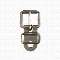 Sandaalgesp zilver 12 mm rolgesp met gespplaatje en passant (10 st.)