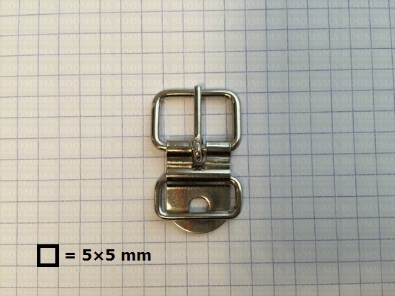 Sandaalgesp zilver 16 mm gesp (zonder rol) met gespplaatje en passant (10 st.) - afb. 2