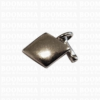 Sierholnieten: Sierholniet ruit zilver ruit 12 mm (groot) (per 10 st.)