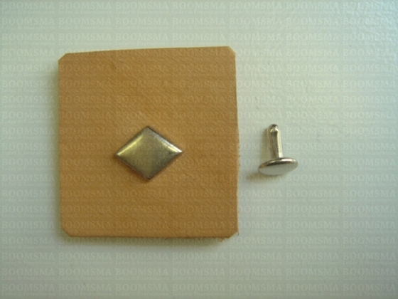 Sierholnieten: Sierholniet ruit/piramide zilver ruit 9 mm (klein) (per 10 st.) - afb. 2