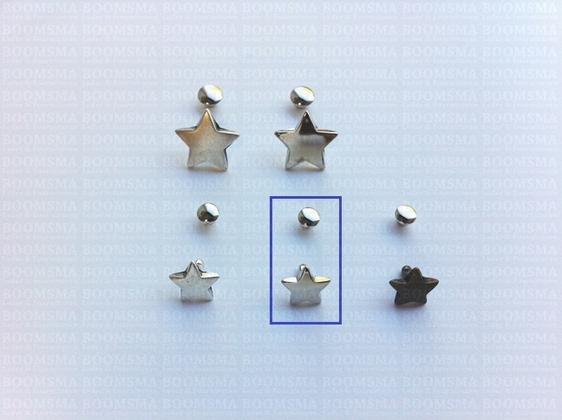 Sierholnieten: Sierholniet ster zilver Ø 12 mm (per 10 st.) - afb. 2