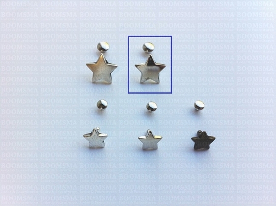 Sierholnieten: Sierholniet ster zilver Ø 17 mm (per 10 st.) - afb. 1
