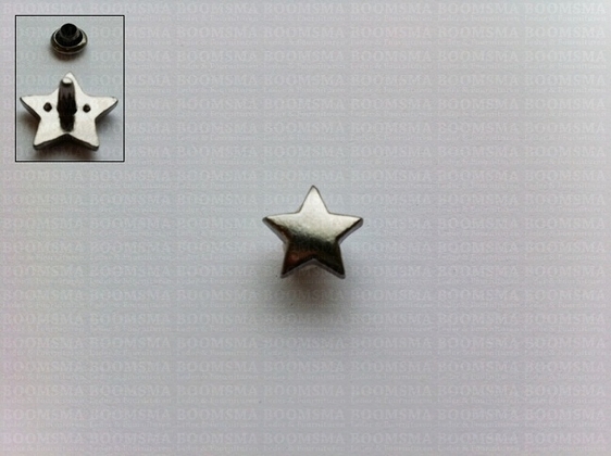 Sierholnieten: Sierholniet voor hondenhalsband diverse vormen zilver ster (12 × 12 mm) (per 10) - afb. 1