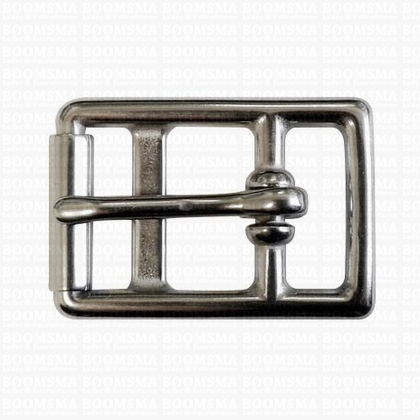 RVS Singel Gesp (Paard) 25 mm doorvoer (5,3 x 3,7 cm) - afb. 1