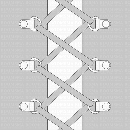 Ski haakjes donkerbrons/antraciet breedte D-ring ± 8 mm (per 10 st.) - afb. 2