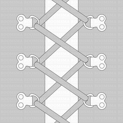 Skihaak met dubbele holniet bevestiging donkerbrons/antraciet 19 mm × 27 mm (B × L) (per 10 st.) - afb. 2
