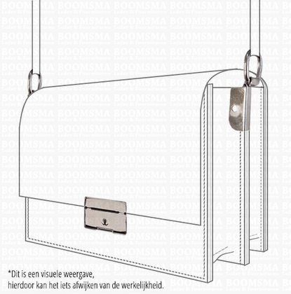 Sleutel slot Zilverkleurig (per 2 stuks) 45 x 32 mm (speciale prijs) - afb. 2