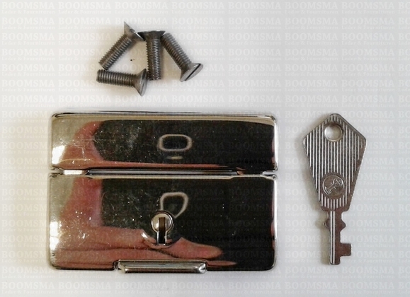 Sleutel slot Zilverkleurig (per 2 stuks) 45 x 32 mm (speciale prijs) - afb. 3