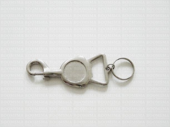 Sleutelhanger/karabijnhaak zilver 8 cm (totale lengte 10,5 cm)  - afb. 1