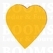 Sleutelhanger/stansvorm leer ALT. - hart groot geel  6 × 5,5 cm - afb. 1