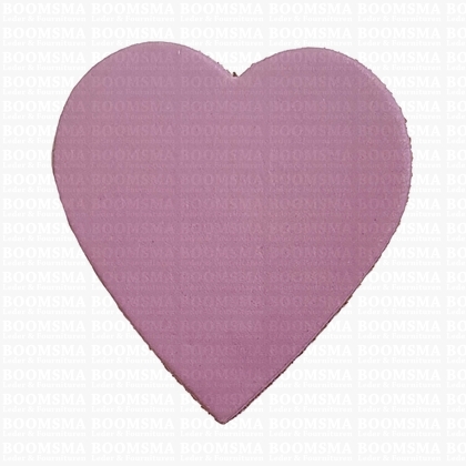 Sleutelhanger/stansvorm leer ALT. - hart groot Lavendel  6 × 5,5 cm - afb. 1