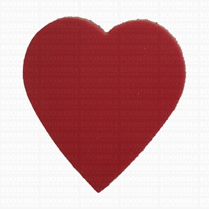 Sleutelhanger/stansvorm leer ALT. - hart groot Rood  6 × 5,5 cm - afb. 1