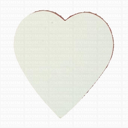 Sleutelhanger/stansvorm leer ALT. - hart groot wit  6 × 5,5 cm - afb. 1