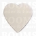 Sleutelhanger/stansvorm leer - hart groot Wit 6 × 5,5 cm - afb. 1