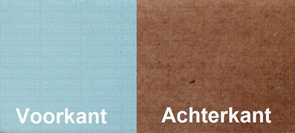 Sleutelhanger/stansvorm leer - hart klein (niet symmetrisch) Aqua 4 × 3,8 cm splitleer - afb. 2