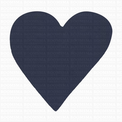 Sleutelhanger/stansvorm leer - hart klein (niet symmetrisch) blauw 4 × 3,8 cm splitleer - afb. 1