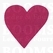Sleutelhanger/stansvorm leer - hart klein (niet symmetrisch) Hard roze 4 × 3,8 cm splitleer - afb. 1
