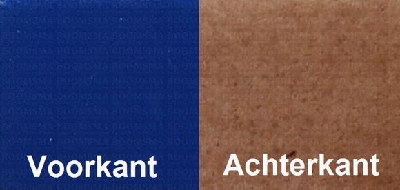 Sleutelhanger/stansvorm leer - hart klein (niet symmetrisch) Kobalt 4 × 3,8 cm splitleer - afb. 2