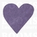 Sleutelhanger/stansvorm leer - hart klein (niet symmetrisch) lavendel 4 × 3,8 cm splitleer - afb. 1
