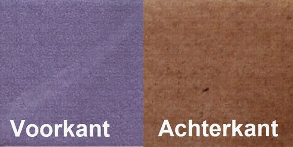 Sleutelhanger/stansvorm leer - hart klein (niet symmetrisch) lavendel 4 × 3,8 cm splitleer - afb. 2