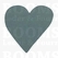 Sleutelhanger/stansvorm leer - hart klein (niet symmetrisch) Lood 4 × 3,8 cm splitleer - afb. 1