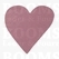 Sleutelhanger/stansvorm leer - hart klein (niet symmetrisch) oud roze 4 × 3,8 cm splitleer - afb. 1