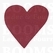 Sleutelhanger/stansvorm leer - hart klein (niet symmetrisch) Robijn 4 × 3,8 cm splitleer - afb. 1