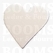 Sleutelhanger/stansvorm leer - hart klein (niet symmetrisch) Wit 4 × 3,8 cm splitleer - afb. 1