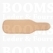 Sleutelhanger stansvorm leer - label lang Lichtnaturel 12 cm × 3,5 cm (2 cm lip) - afb. 1