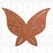 Sleutelhanger/stansvorm leer - vlinder XL Donkernaturel 13 × 10 cm - afb. 1