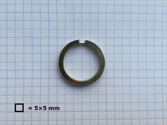 Sleutelring zilver PLAT binnenkant Ø 22 mm (per 10 st.) - afb. 2