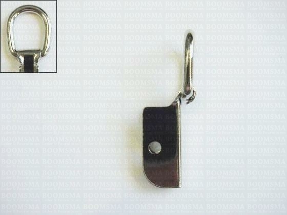 Souffléklemmen met holnietgat zilver draagriem ± 10 à 15 mm, klein (per stuk) - afb. 2