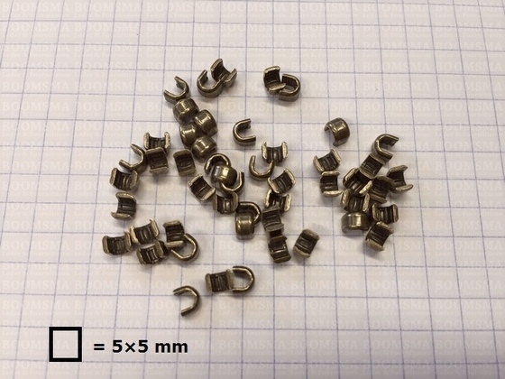 Stopeindjes voor rits bovenkant  lichtbrons Bovenstopjes C (50 stuks) (per zakje) - afb. 3