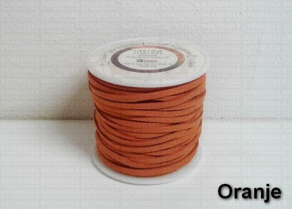 Vlechtband Suedine oranje breedte 3 mm, 22.8 meter - afb. 2