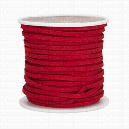 Vlechtband Suedine rood breedte 3 mm, 22.8 meter - afb. 1