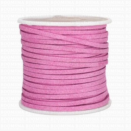 Vlechtband Suedine roze breedte 3 mm, 22.8 meter - afb. 1