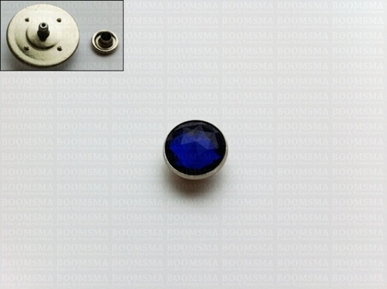 Sierholnieten: Synthetische kristalholniet groot 20 mm rond blauw - afb. 2