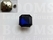 Sierholnieten: Synthetische kristalholniet groot 24 mm vierkant blauw - afb. 2